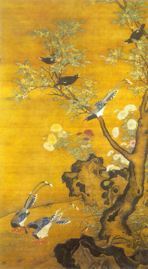 古画遗珍－《桂菊山禽图》